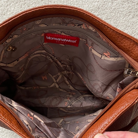 Montana West Tan Vegan Leather Shoulder Bag - Picture 6 of 9